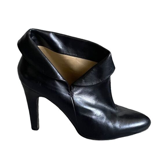 MICHAEL MICHAEL KORS Black Leather High Heel Ankle Boots 9.5 - Picture 1 of 14